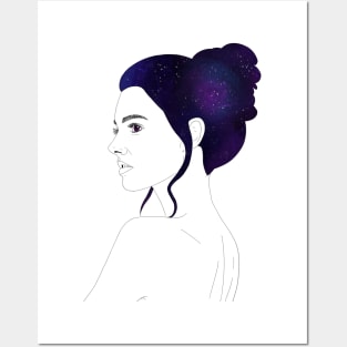 Galaxy Girl Posters and Art